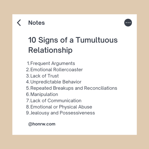 10 Signs Tumultuous Relationship You’re Navigating Through